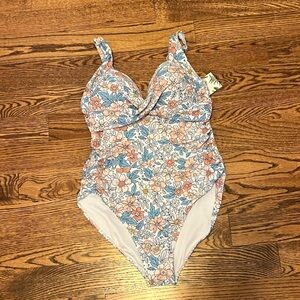 Floral tummy control one piece for women MWT adjustable straps